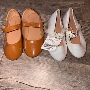 Lot of 2 Girls size 9 flats ballet flats casual girly dress up holiday bundle